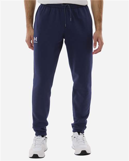 Under Armour 1373882, Men's Icon Fleece Joggers, Midnight Navy/ White