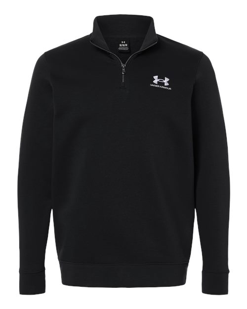 Under Armour 6012710, Men's Icon Fleece Quarter-zip Pullover, Black/ White