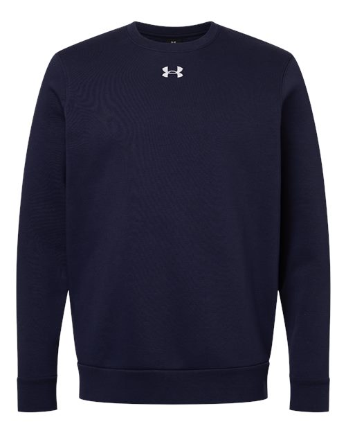 Under Armour 6014160, Men's Team Icon Fleece Crew, Midnight Navy/ White