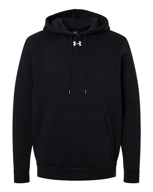 Under Armour 6014161, Men's Team Icon Fleece Hooded Sweatshirt, Black/ White