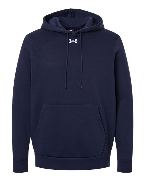 Under Armour 6014161, Men's Team Icon Fleece Hooded Sweatshirt, Midnight Navy/ White