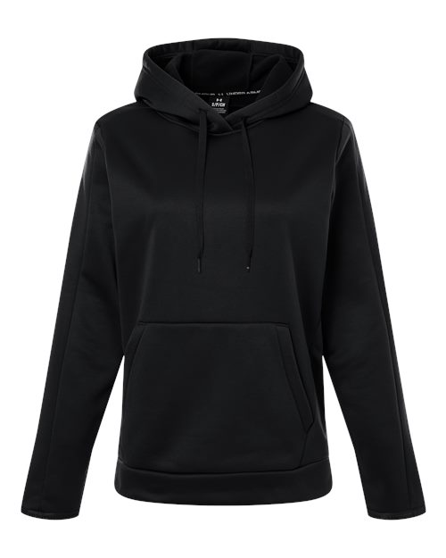 Under Armour 6010943, Women's Armour Fleece Pro Hooded Sweatshirt, Black/ White