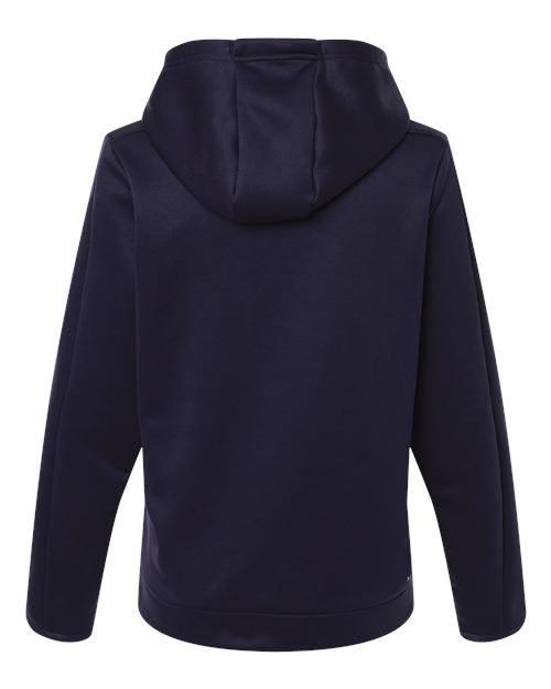 Under Armour 6010943, Women's Armour Fleece Pro Hooded Sweatshirt, Midnight Navy/ White
