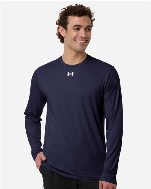 Under Armour 6014166, Men's Team Vanish Long Sleeve T-shirt, Midnight Navy/ White