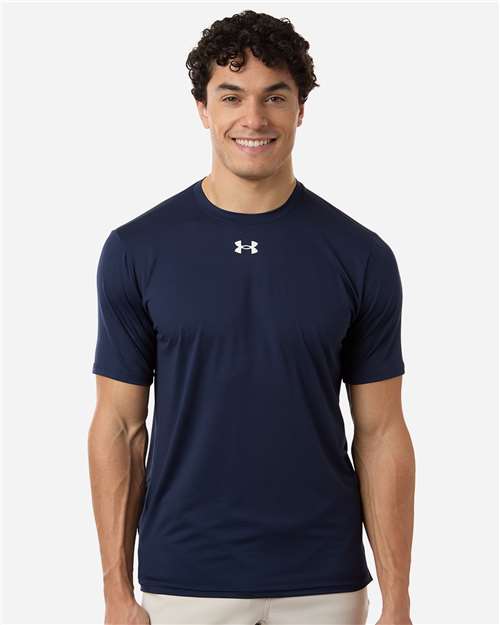 Under Armour 6014167, Men's Team Vanish T-shirt, Midnight Navy/ White