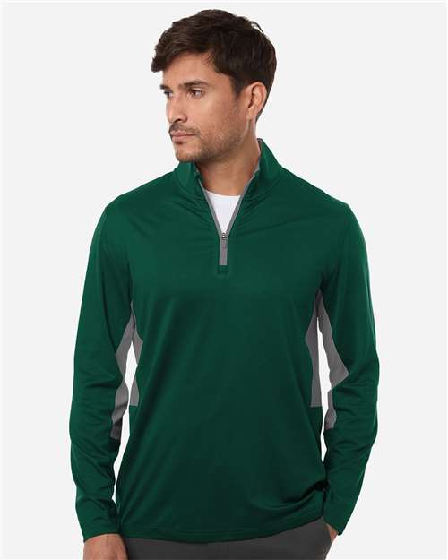 Puma Golf 628858, Men's Pure 2.0 Quarter-zip, Dark Myrtle/ Slate Sky