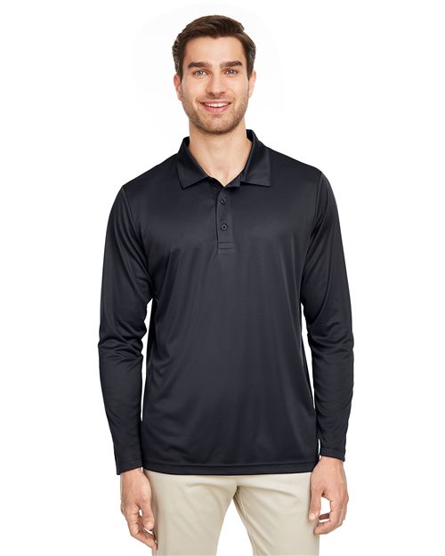 Men's Zone Performance Long Sleeve Polo - - 13899 3-3.9 oz 720D9 AB Exclusive Brands Activewear CA New ab Long Sleeves Mens & Unisex Moisture-Management New AB Performance Polos Polos & Knits Polyester - 100% S&S Exclusive Brands Spiritwear Sport Shirts Sun/UV Protection Team 365 Tops TT51L