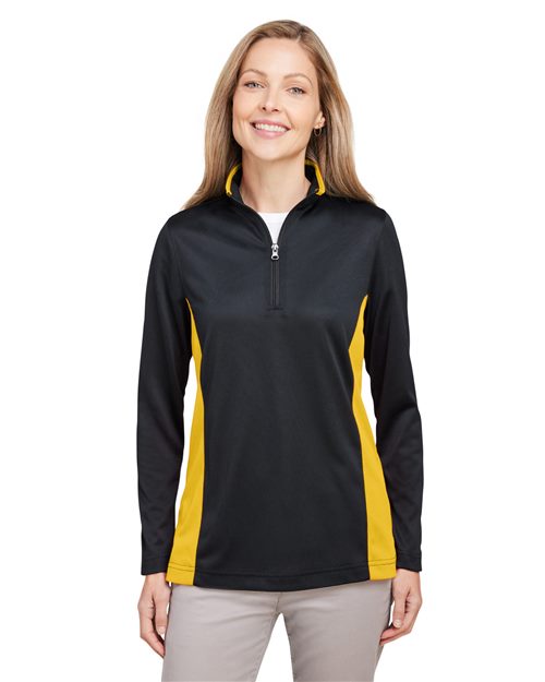Women's Flash Snag Protection Plus IL Colorblock Quarter-Zip Pullover - - 13917 298B9 6-6.9 oz AB Exclusive Brands Antimicrobial CA New ab Harriton Knit Long Sleeves M786W Moisture-Management New AB Performance Polos & Knits Polyester - 100% Pullovers Quarter-Zips S&S Exclusive Brands Snag Resistant Spiritwear Sun/UV Protection Tops Womens Workwear Zips
