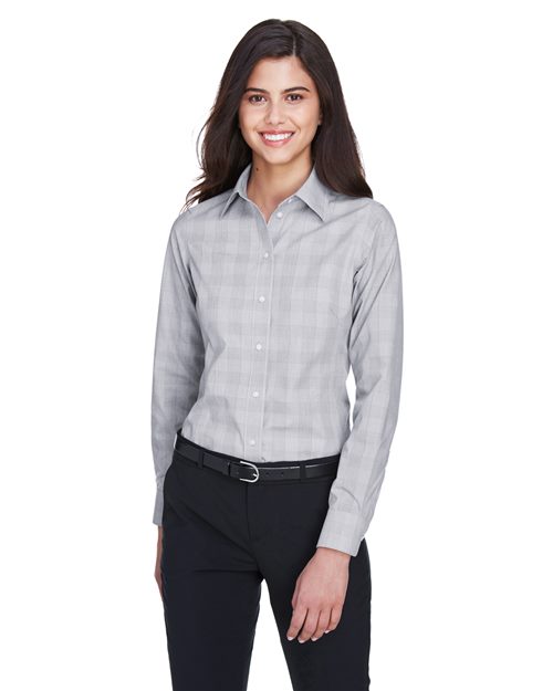 Women's Crown Collection® Glen Plaid Woven Dress Shirt - - 13922 3-3.9 oz 673B2 AB Exclusive Brands CA New ab Cotton Devon & Jones DG520W Dress Shirts Long Sleeves New AB Polyester S&S Exclusive Brands Stain Resistant Tops Womens Wovens Wovens & Dress Shirts Wrinkle Free