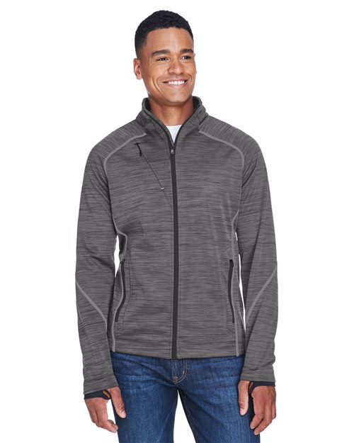 Men's Flux Mélange Bonded Fleece Jacket - - 14085 269D3 88697 AB Exclusive Brands Activewear CA New ab Fleece Full-Zips Jackets Media Pocket Mens & Unisex New AB North End Outerwear Pockets Polyester - 100% S&S Exclusive Brands Thumbholes Zips
