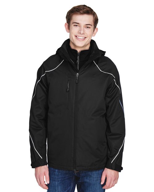 Men's Angle 3-In-1 Jacket with Bonded Fleece Liner - - 14157 148D3 88196 AB Exclusive Brands CA New ab Hooded Jackets Mens & Unisex New AB North End Outerwear Performance Polyester - 100% Thermals