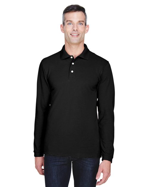 Men's Easy Blend™ Long Sleeve Polo - - 14195 2025 Polo Guide 2025 Polo Guide Uniforms 2025 Polo Guide Uniforms - Workwear & Industrial 204B9 AB Exclusive Brands Back to School 2025 CA CA New ab Cotton Harriton Long Sleeves M265L Mens & Unisex New AB Pique Polos Polos & Knits Polyester S&S Exclusive Brands Side Seams Sport Shirts Tops