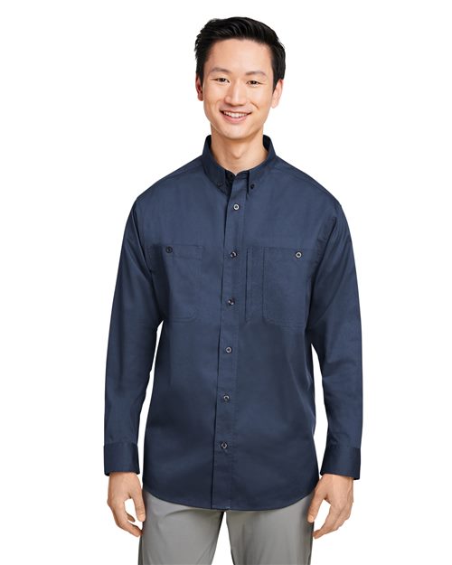 Men's Advantage IL Workshirt - - 14202 263B9 4-4.9 oz AB Exclusive Brands CA New ab Cotton Dress Shirts Harriton Long Sleeves M585L Mens & Unisex New AB Pockets Polyester S&S Exclusive Brands Stain Resistant Tops Workwear Wovens Wovens & Dress Shirts Wrinkle Free Zips