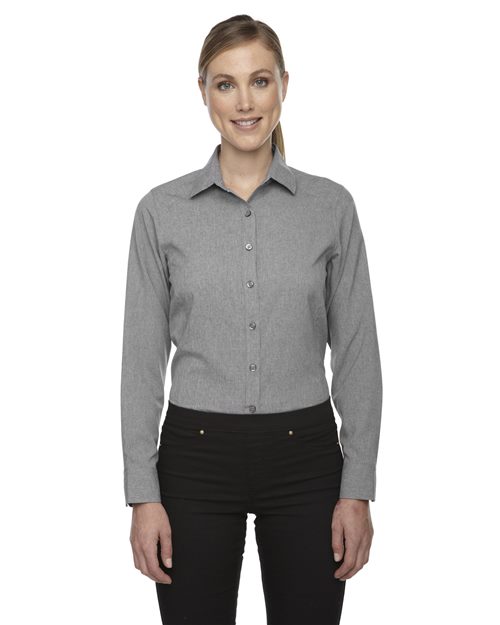 Women's Melange Performance Shirt - - 14225 227D3 78802 AB Exclusive Brands CA New ab Dress Shirts Long Sleeves New AB North End Polyester - 100% S&S Deep Deals S&S Exclusive Brands Tops Womens Wovens Wovens & Dress Shirts