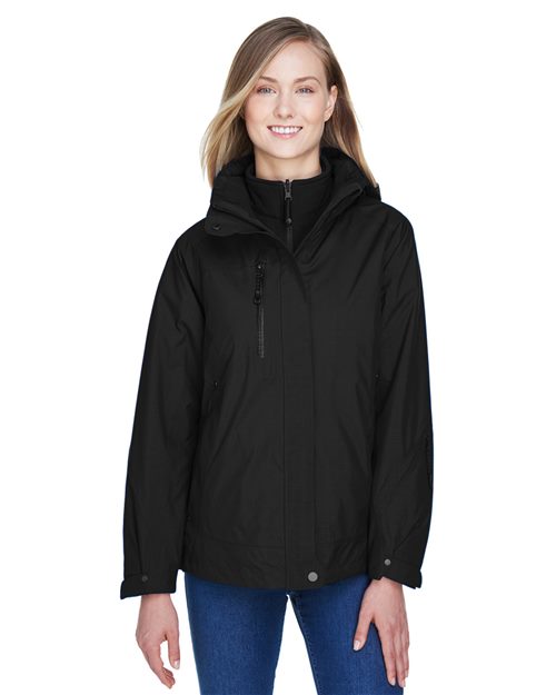 Women's Caprice 3-in-1 Jacket with Soft Shell Liner - - 14303 116D3 78178 AB Exclusive Brands CA New ab Hooded Jackets New AB North End Outerwear Performance Polyester - 100% Rain Coats Thermals Trending Waterproof Womens