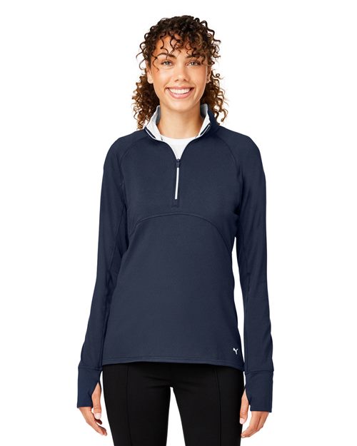 Women's Gamer Golf Quarter-Zip Pullover - - 14358 15746 533007 7-7.9 oz AB Retail Exclusive Brands Activewear CA New ab Moisture-Management New AB Performance Pockets Polos & Knits Polyester Pullovers Puma Golf Quarter-Zips S&S Deep Deals S&S Exclusive Brands Spandex Sun/UV Protection Thumbholes Tops Visible Logos Womens Zips
