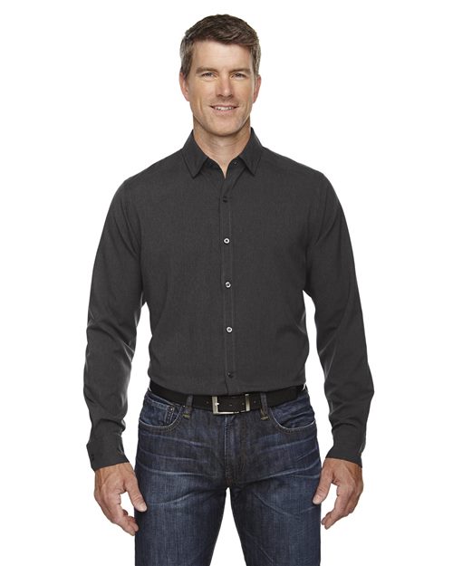 Men's Melange Performance Shirt - - 14387 232D3 88802 AB Exclusive Brands CA New ab Dress Shirts Long Sleeves Mens & Unisex New AB North End Polyester - 100% S&S Deep Deals S&S Exclusive Brands Tops Wovens Wovens & Dress Shirts