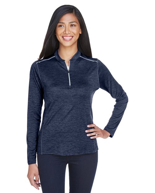 Women's Kinetic Performance Quarter-Zip Pullover - - 14492 283A7 4-4.9 oz AB Exclusive Brands Activewear Antimicrobial CA New ab CE401W CORE365 Long Sleeves Moisture-Management New AB Performance Polos & Knits Polyester - 100% Pullovers Quarter-Zips S&S Exclusive Brands Spiritwear Sun/UV Protection Tops Womens Zips