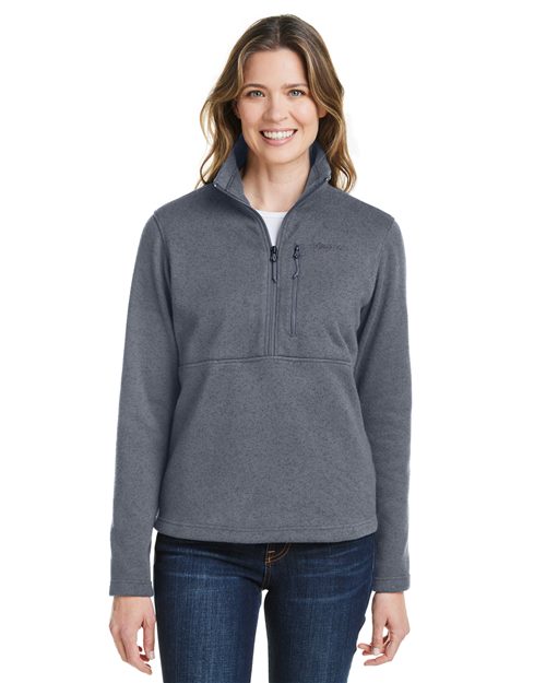 Women's Dropline Half-Zip Jacket - - 14623 689D1 CA New ab Fleece Jackets M13224 Marmot New AB Outerwear Pockets Polyester - 100% Pullovers Quarter-Zips Visible Logos Womens Zips