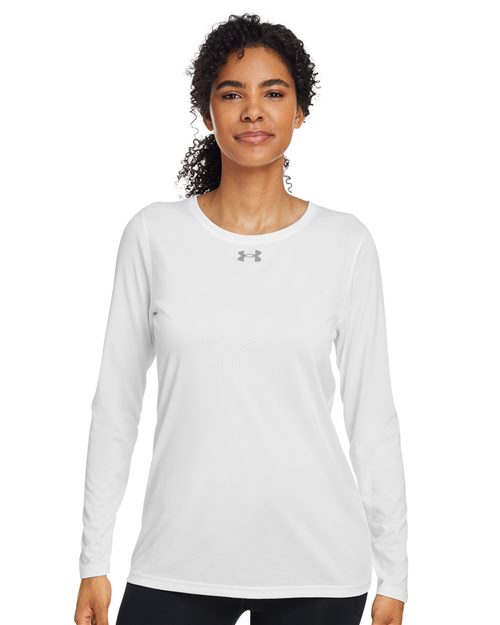 Women's Locker 2.0 Long Sleeve T-Shirt - - 14874 True Grey Heather Black L 105E2 1305681 AB Retail Exclusive Brands CA New ab New AB T-Shirts - Long Sleeve Under Armour Visible Logos