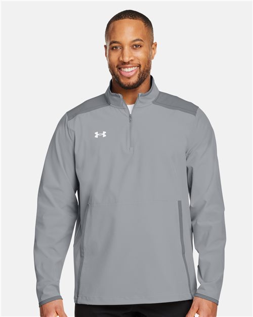 Men's Motivate 3.0 Quarter-Zip Pullover - - 14918 1389611 194E2 AB Retail Exclusive Brands CA New ab Corporate Corporate Gifting & Incentives Corporate Gifting - Splurge Jackets Long Sleeves Mens & Unisex New AB Outerwear Pockets Polyester Pullovers Quarter-Zips S&S Exclusive Brands Spandex Tops Under Armour Visible Logos Water Resistant Wovens & Dress Shirts