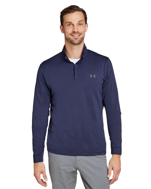Men's Playoff Quarter-Zip Pullover - - 14966 131E2 1370155 6-6.9 oz AB Retail Exclusive Brands Antimicrobial Apparel CA New ab Long Sleeves Mens & Unisex Moisture-Management New AB Performance Polyester Pullovers Quarter-Zips S&S Deep Deals S&S Exclusive Brands Spandex Sun/UV Protection Tops Under Armour Visible Logos Zips