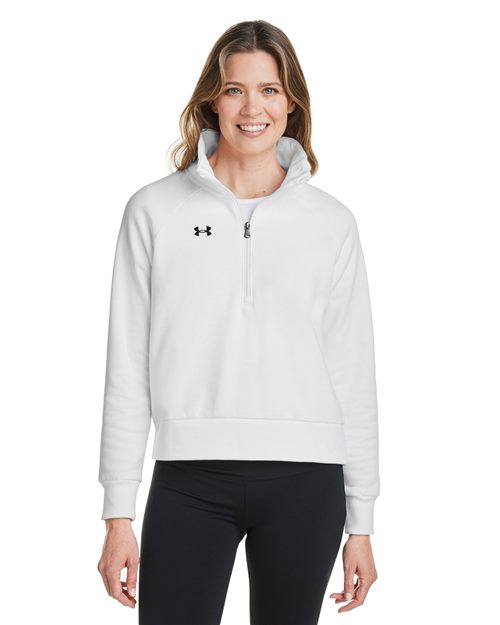 Women's Rival Fleece Quarter-Zip Pullover - - 14989 1379492 163E2 2025 Fleece Guide 2025 Fleece Guide Activewear 2025 Fleece Guide Activewear - Quarter-Zips 8-8.9 oz AB Retail Exclusive Brands Apparel CA New ab Cotton Fleece New AB Polos & Knits Polyester Pullovers Quarter-Zips S&S Exclusive Brands Sweatshirts & Fleece Tops Under Armour Womens Zips