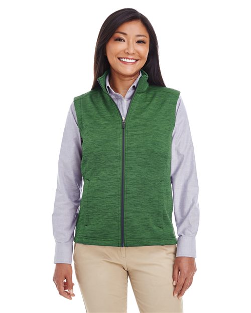 Women's Newbury Mélange Fleece Vest - - 15721 6-6.9 oz 813B2 AB Exclusive Brands CA New ab Devon & Jones DG797W Fleece Full-Zips Jackets New AB Outerwear Performance Pockets Polyester - 100% S&S Deep Deals S&S Exclusive Brands Sleeveless Vests Womens Zips