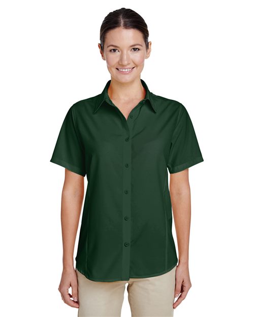 Women's Paradise Short Sleeve Performance Shirt - - 15747 832B9 AB Exclusive Brands CA New ab Dress Shirts Harriton M610SW New AB Polyester - 100% Short Sleeves Tops Womens Wovens Wovens & Dress Shirts