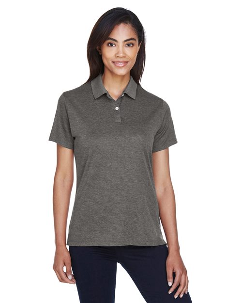 Women's Pima-Tech™ Jet Piqué Heather Polo - - 15826 150B2 AB Exclusive Brands CA New ab Devon & Jones DG210W Moisture-Management New AB Performance Pique Polos Polos & Knits Short Sleeves Side Seams Sport Shirts Sun/UV Protection Tops Womens