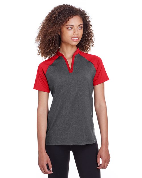 Spyder Women's Peak Polo - - 15870 Polar Heather Polar 147A0 AB Retail Exclusive Brands CA New ab New AB S16564 Sport Shirts Spyder