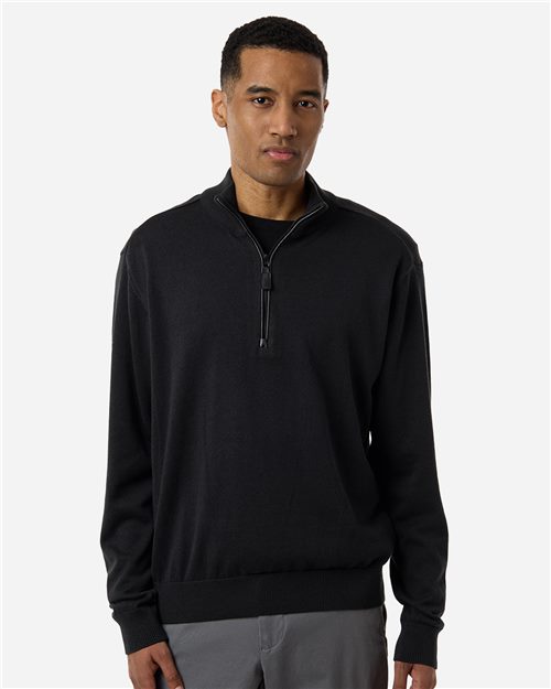 Men's New Classics Quarter-Zip Sweater - - 16187 013B2 7-7.9 oz Apparel CA New ab Devon & Jones DG446 Knit Mens & Unisex Quarter-Zips Recycled Sustainable Materials Sustainable Styles Sweaters