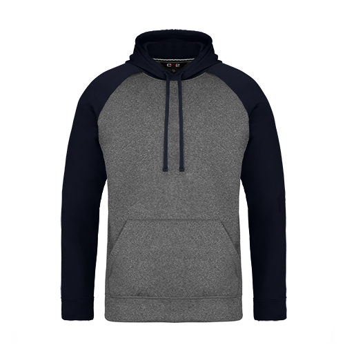 L01630 - Oakland - Adult Polyester Pullover Hooded Sweatshirt Grey Navy 1630 adult CX2 hoodie mens team