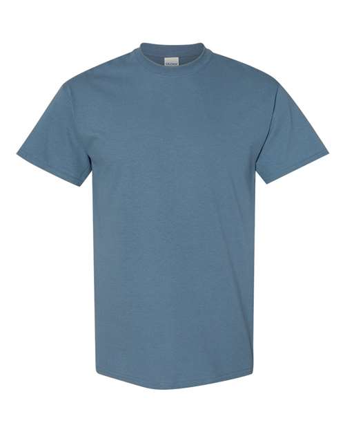 Heavy Cotton T-Shirt | Durable | Everyday Wear - 5000 Indigo Blue classic fit comfortable Cotton durable everyday wear heavy cotton Polyester printable short sleeve t-shirt T-Shirts - Core unisex