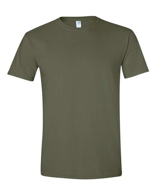 Softstyle Ring-Spun T-Shirt | Comfortable | Unisex - 64000 Military Green casual comfortable cotton everyday wear Polyester printable ring-spun softstyle t-shirt T-Shirts - Core unisex