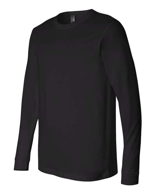 BELLA + CANVAS 3501, Unisex Jersey Long Sleeve Tee, Black