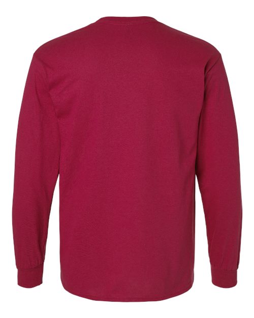 Gildan 2400, Unisex Ultra Cotton Long Sleeve T-shirt, Cardinal Red