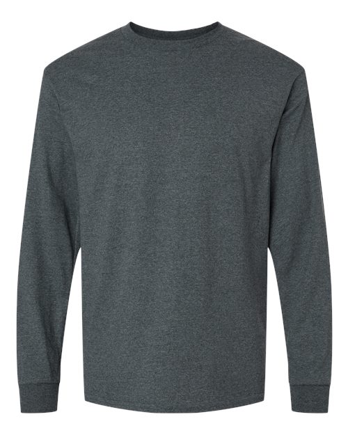 Gildan 2400, Unisex Ultra Cotton Long Sleeve T-shirt, Dark Heather