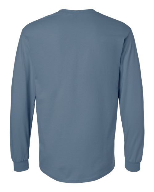 Gildan 2400, Unisex Ultra Cotton Long Sleeve T-shirt, Indigo Blue