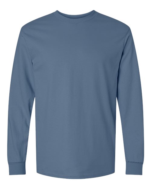 Gildan 2400, Unisex Ultra Cotton Long Sleeve T-shirt, Indigo Blue
