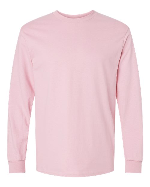 Gildan 2400, Unisex Ultra Cotton Long Sleeve T-shirt, Light Pink