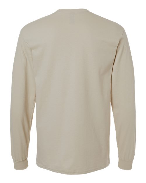 Gildan 2400, Unisex Ultra Cotton Long Sleeve T-shirt, Sand