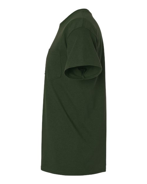 Gildan 2300, Unisex Ultra Cotton Pocket T-shirt, Forest Green