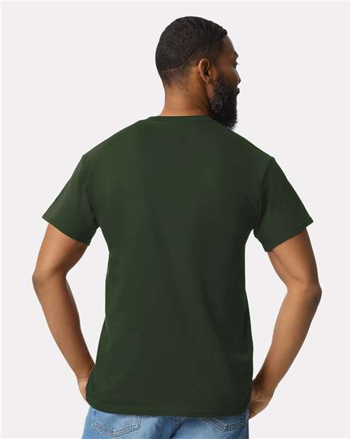 Gildan 2300, Unisex Ultra Cotton Pocket T-shirt, Forest Green