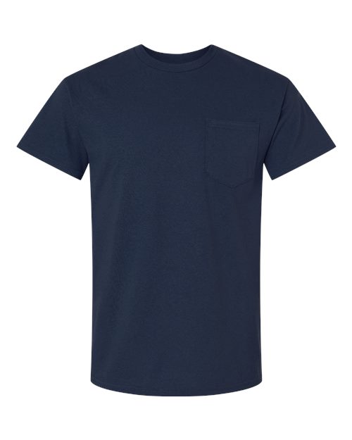 Gildan 2300, Unisex Ultra Cotton Pocket T-shirt, Navy