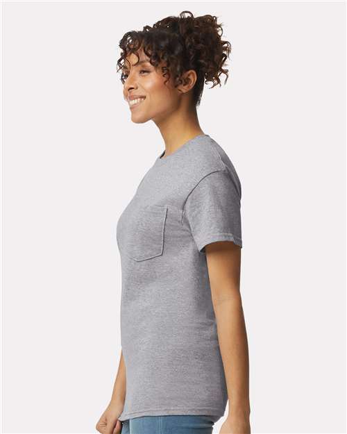 Gildan 2300, Unisex Ultra Cotton Pocket T-shirt, Sport Grey