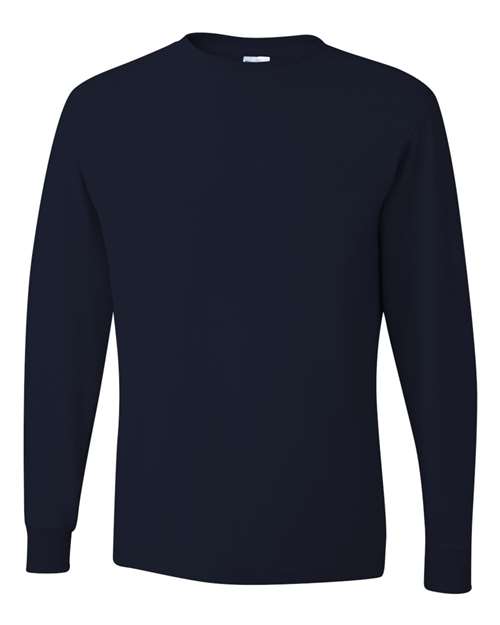 JERZEES 29LSR, Unisex Dri-power Long Sleeve 50/50 T-shirt, J. Navy