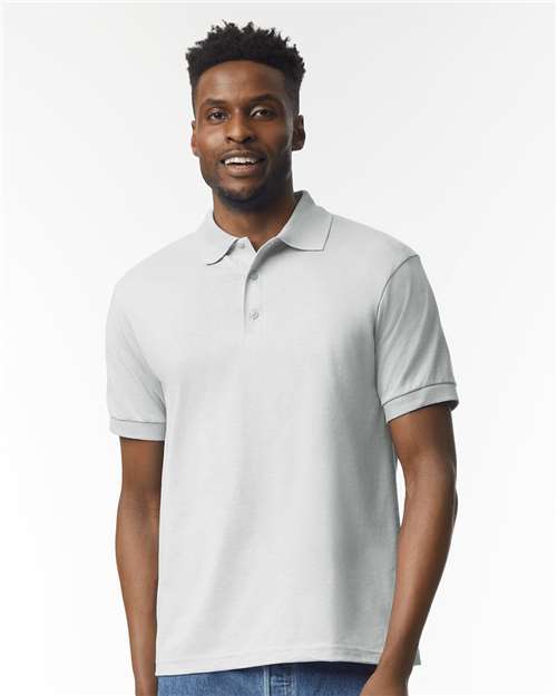 Gildan 8800 Unisex DryBlend® Jersey Polo Ash Cotton Cotton-Poly Blend Jersey Midweight Moisture-Wicking Polos Polos & Knits Polyester Regular Fit Sport / Athletic Tear-Away Label Tops Womens Womens Tops