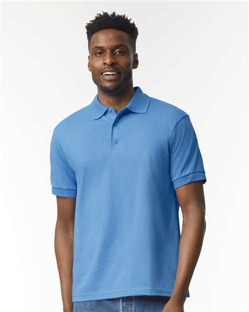 Gildan 8800 Unisex DryBlend® Jersey Polo Carolina Blue Cotton Cotton-Poly Blend Jersey Midweight Moisture-Wicking Polos Polos & Knits Polyester Regular Fit Sport / Athletic Tear-Away Label Tops Womens Womens Tops