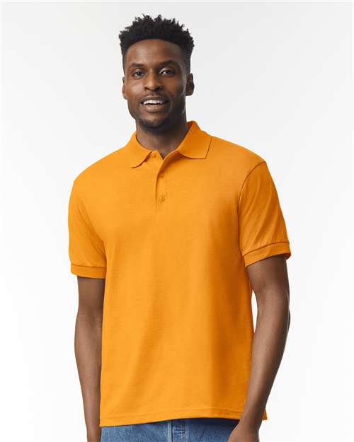 Gildan 8800 Unisex DryBlend® Jersey Polo Gold Cotton Cotton-Poly Blend Jersey Midweight Moisture-Wicking Polos Polos & Knits Polyester Regular Fit Sport / Athletic Tear-Away Label Tops Womens Womens Tops